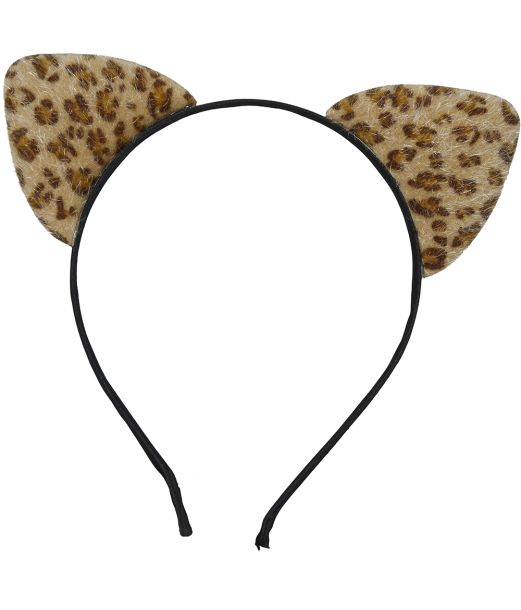 Leopardører på hårbøjle