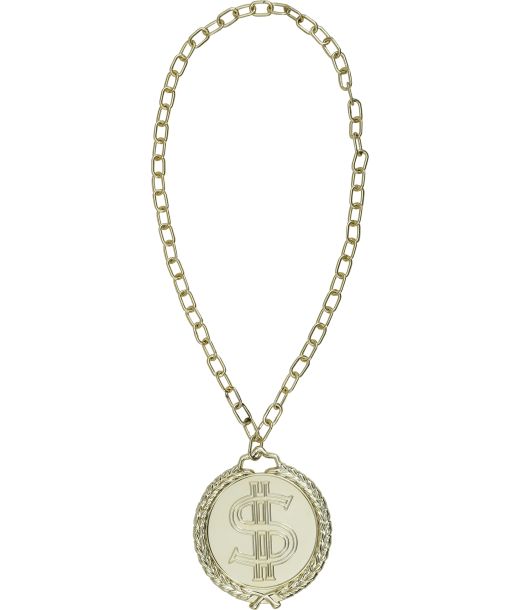 Guld halskæde med dollar vedhæng