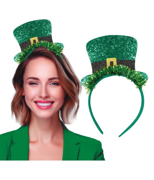 Skt Patrick hårbøjle med hat