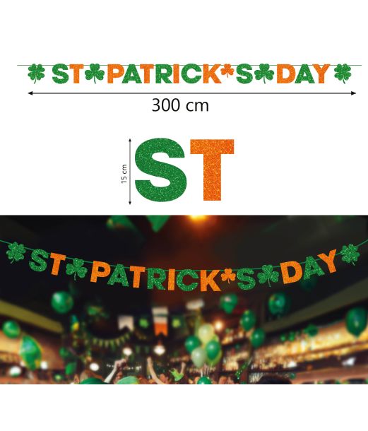 Skt. Patrick banner 300 cm