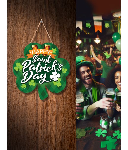 Skt. Patrick kløverskilt, træ