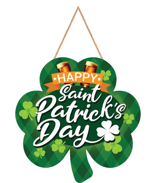 Skt. Patrick kløverskilt, træ