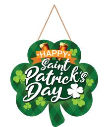 Skt. Patrick kløverskilt, træ