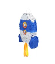Blå raket-piñata