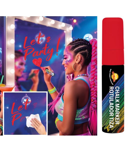 Flydende kridt, rødt