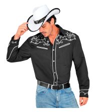 Sort cowboy skjorte XXL