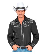 Sort cowboy skjorte XXL