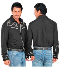 Sort cowboy skjorte XXL