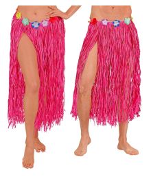 Kjol i rosa raffia, 80 cm