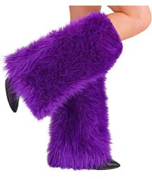 Benvärmare i lila päls