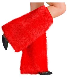 Benvärmare i röd päls