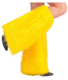 Benvärmare i gul päls