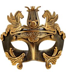 Grekisk halvmask i guld