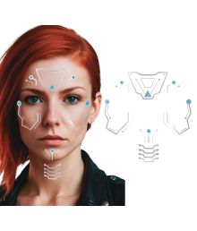 Futuristisk ansigt tatoveringer 