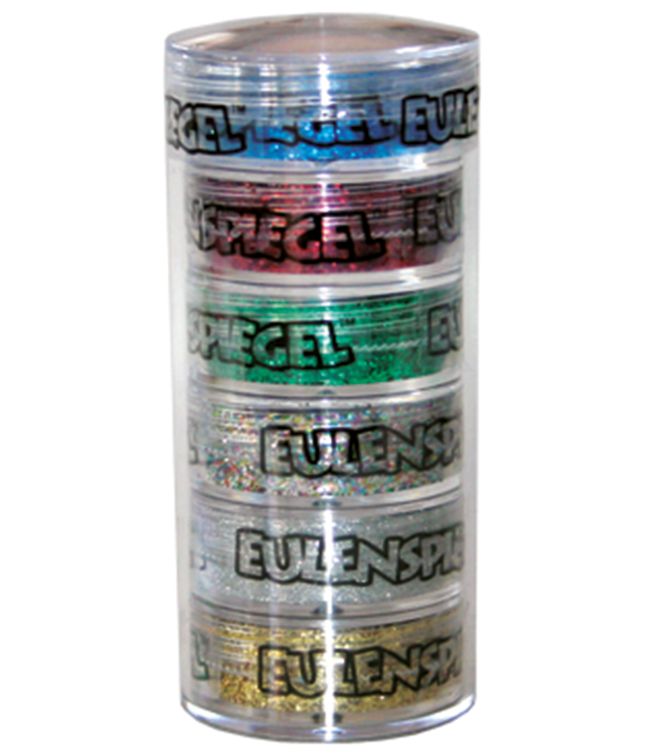 Glitter 6 farver 6g.