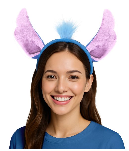 Blå alien hårbøjle