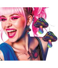 Farvet svampe øreringe