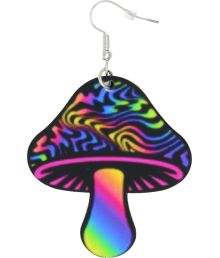 Farvet svampe øreringe