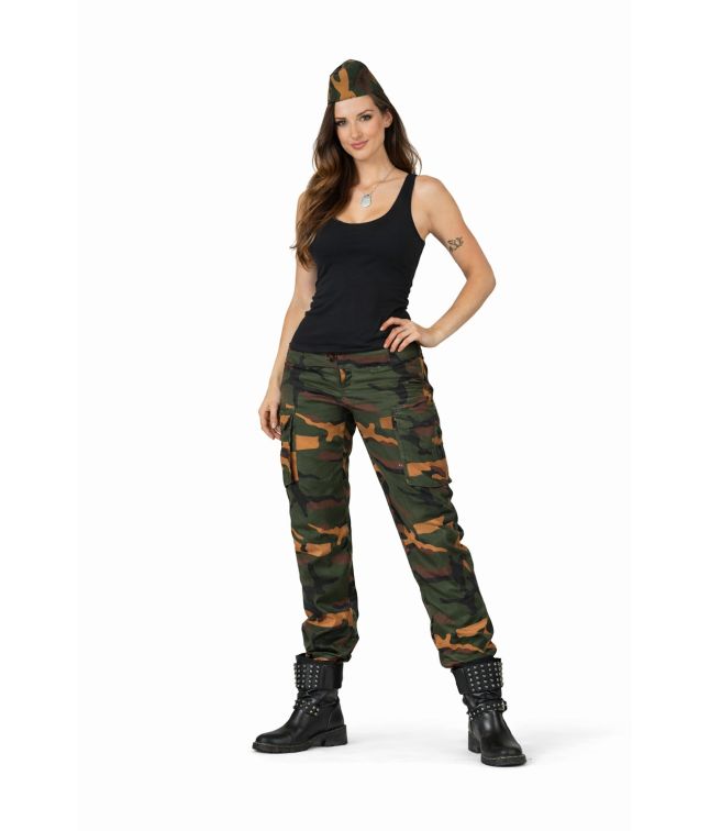 Soldater kostume med bukser og hat