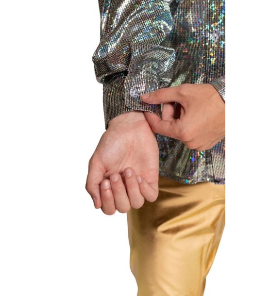 DIsco shirt sølv str S