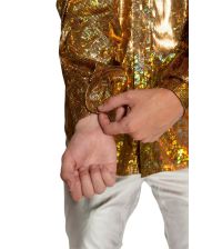 Disco shirt guld str S