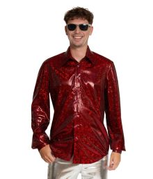 Disco shirt rød str S