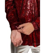 Disco shirt rød str S