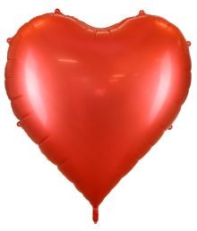 Stor folieballong med rött hjärta XXL