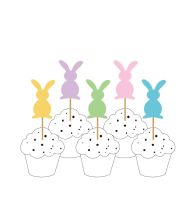 Påske hare kagepynt, 10 stk