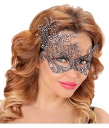 Barock halvmask i silver