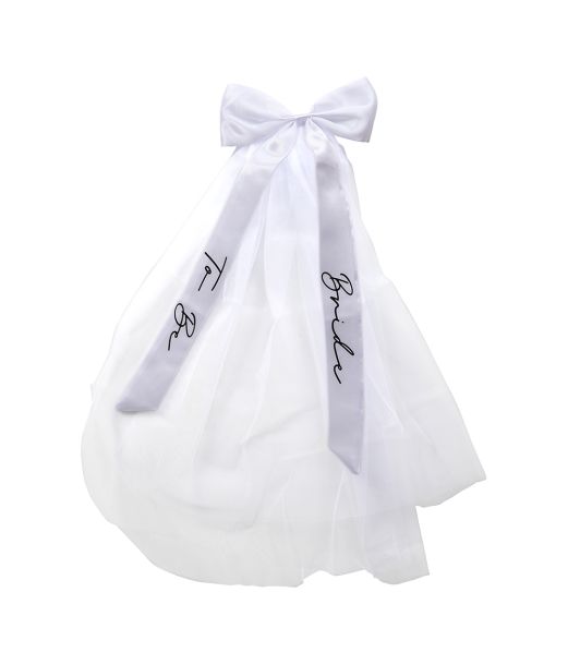 Bride to be slør m. sløjfe