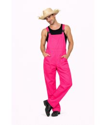 Neonrosa overall maskeraddräkt