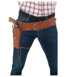 Bälte med revolverhölster, brunt