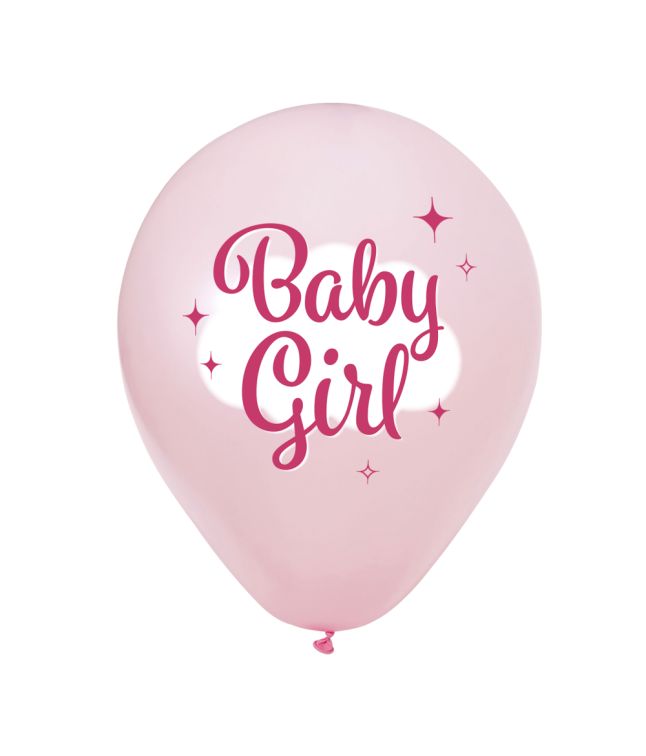 Ballon baby girl 8 stk