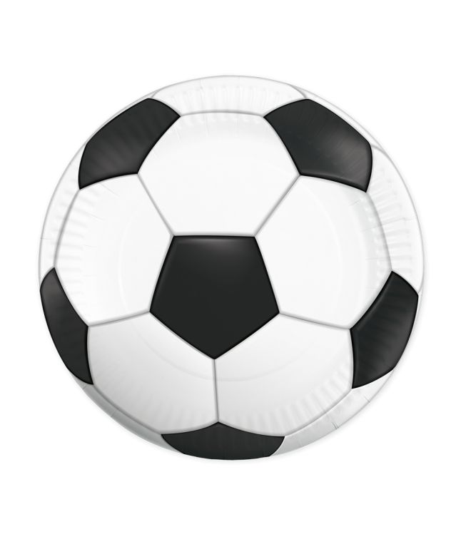 Paptallerken fodbold 8 stk