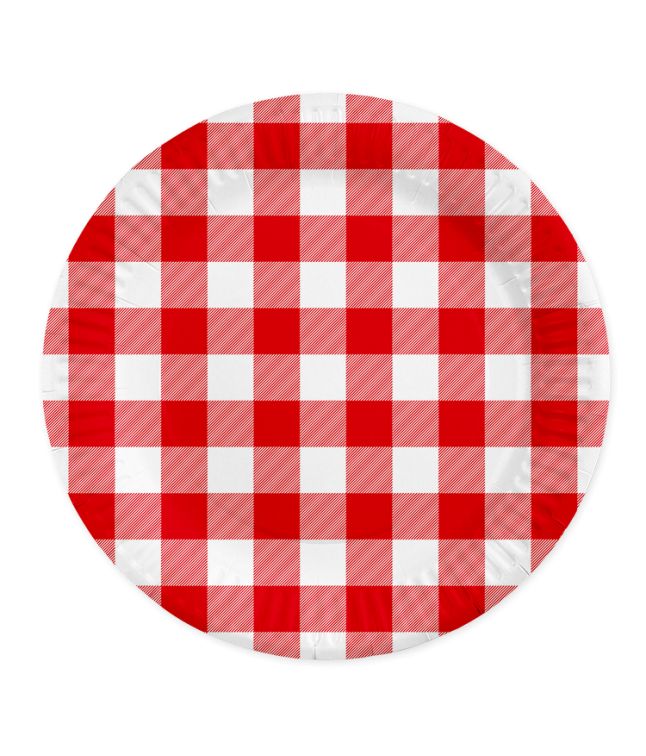 Paptallerken rødtern 8stk