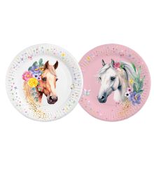 Paptallerken hest 8 stk