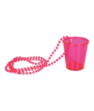 Pink shotglas i kæde 1 stk