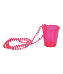 Pink shotglas i kæde 1 stk