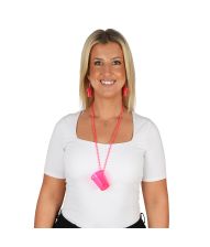 Pink shotglas i kæde 1 stk