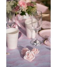 Lyserøde pynte roser Ø 5,5 x 7 cm 