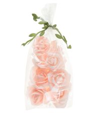 Lyserøde pynte roser Ø 5,5 x 7 cm 