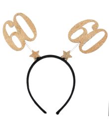 60 årsdag hårband guld glitter