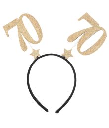 70 årsdag hårband guld glitter