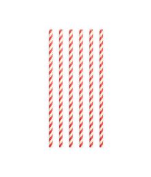 Sugerør rød/hvid stribet 20 stk.