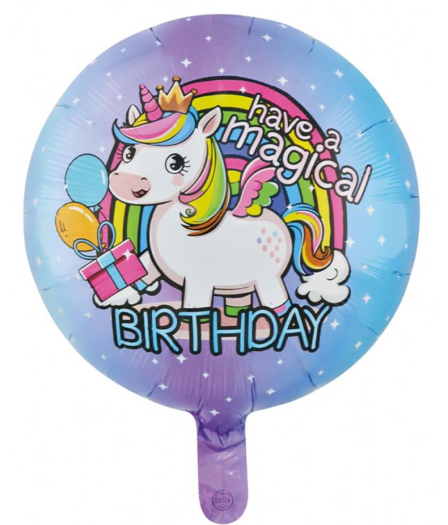 Magical birthday folirballon 46 cm