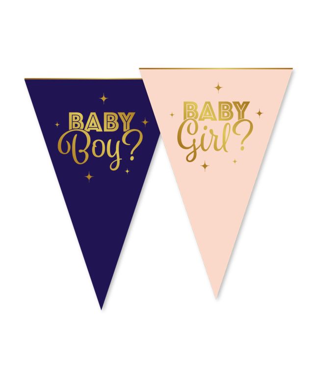 Vimpelguirlande Boy Or Girl, 6m