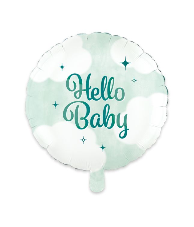 Folieballon Hello baby mint 46 cm