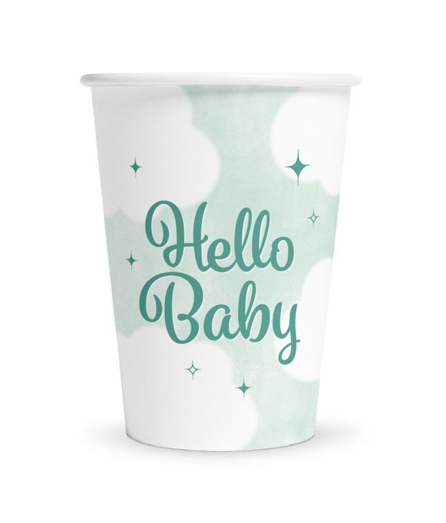 Hello baby mint papkrus 8 stk