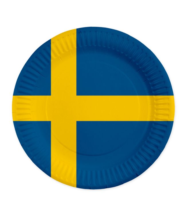 Paptallerken Sverige 8 stk